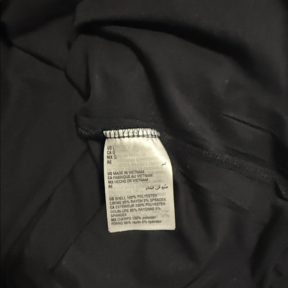 JM Collection Black Sheer Faux Wrap Overlay Blouse Sz L - Picture 10 of 10